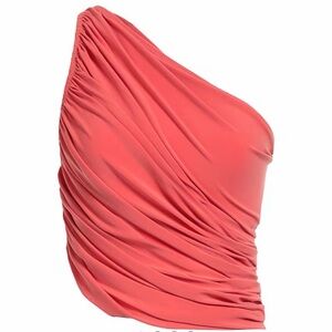Express One-Shoulder Coral Top